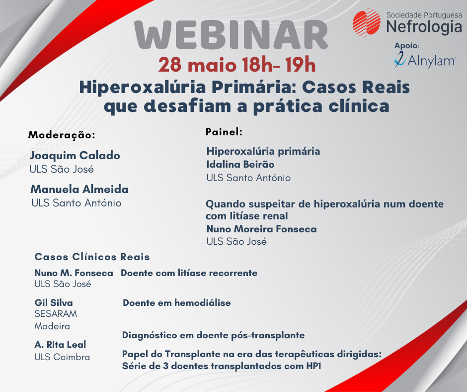 Webinar SPN — Hiperoxalúria Primária